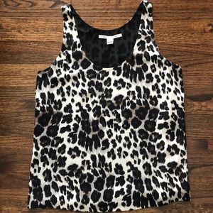 Diane Von Furstenberg DVF Leopard 🐆 Silk Top S